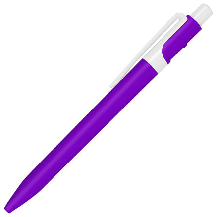 Ручка шариковая пластиковая Ravena Color, Фиолетовый/белый-0