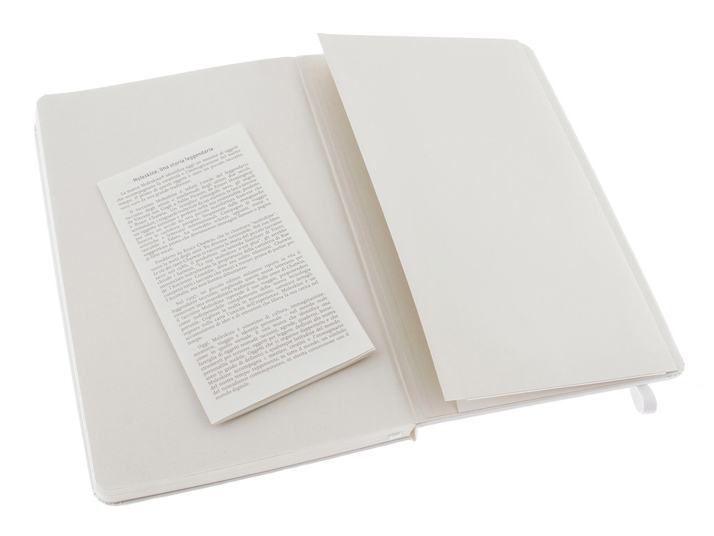 Записная книжка Moleskine Classic (в линейку) в твердой обложке, Large (13х21см), белый-3