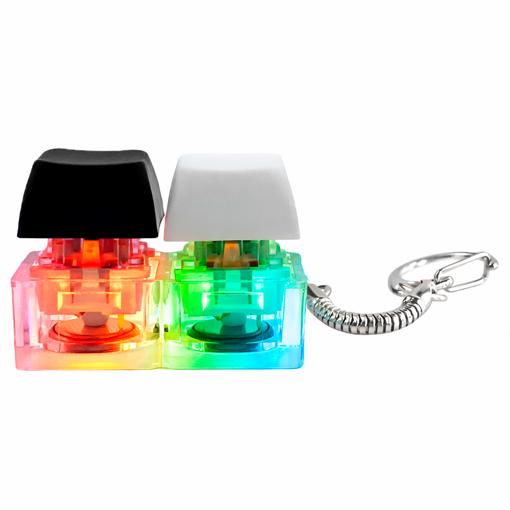 Брелок KeyDuo с LED подсветкой (фонарик), Черно-Белый-0