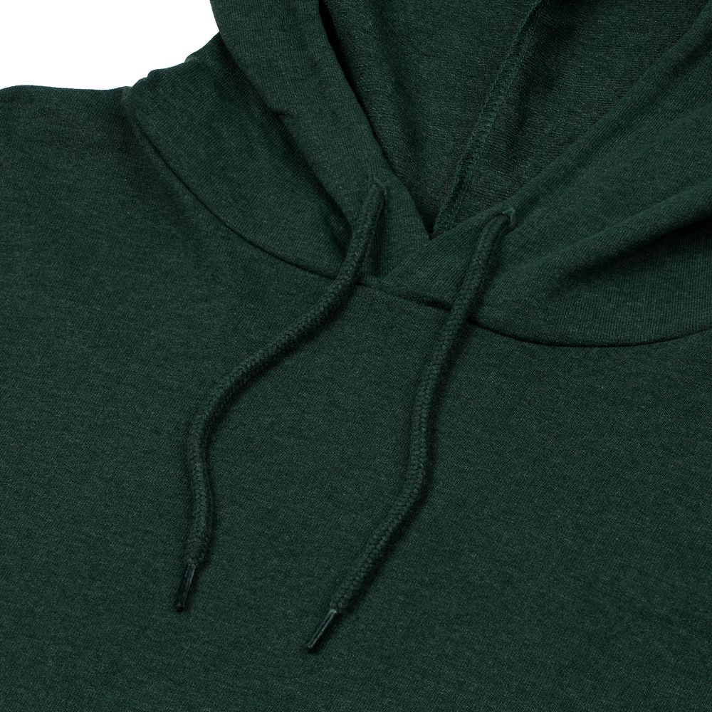 Толстовка с капюшоном унисекс Hoodie, темно-зеленый меланж-3