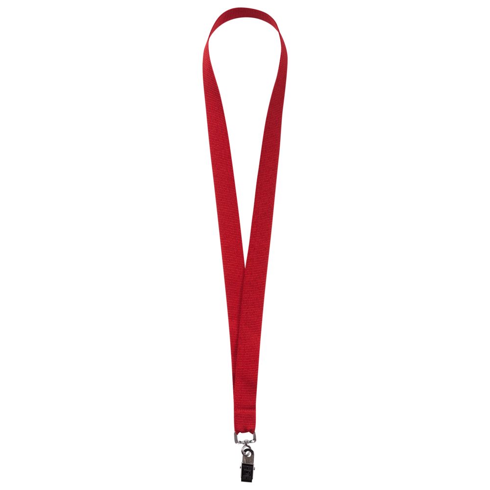 Лента для бейджа Neckband, красная-0