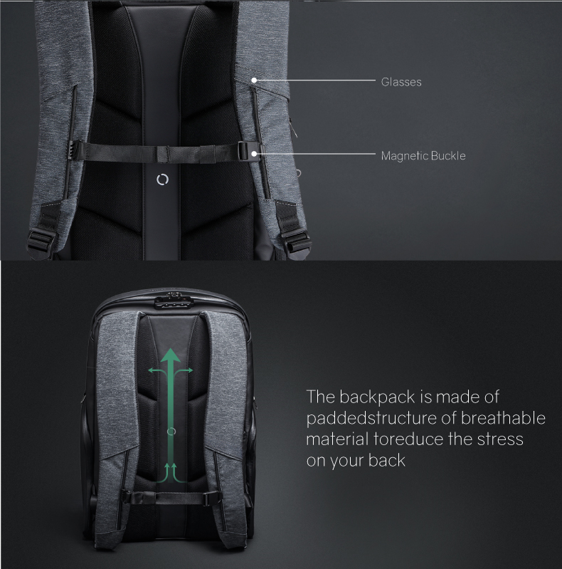 Рюкзак FlexPack Pro 47х34х18 см, темно-серый-14