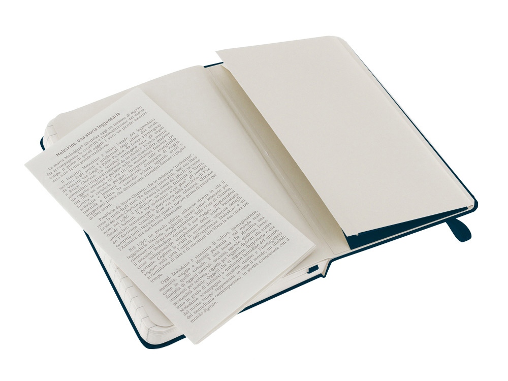 Записная книжка Moleskine Classic (в линейку) в твердой обложке, Pocket (9x14см), голубой сапфир-3