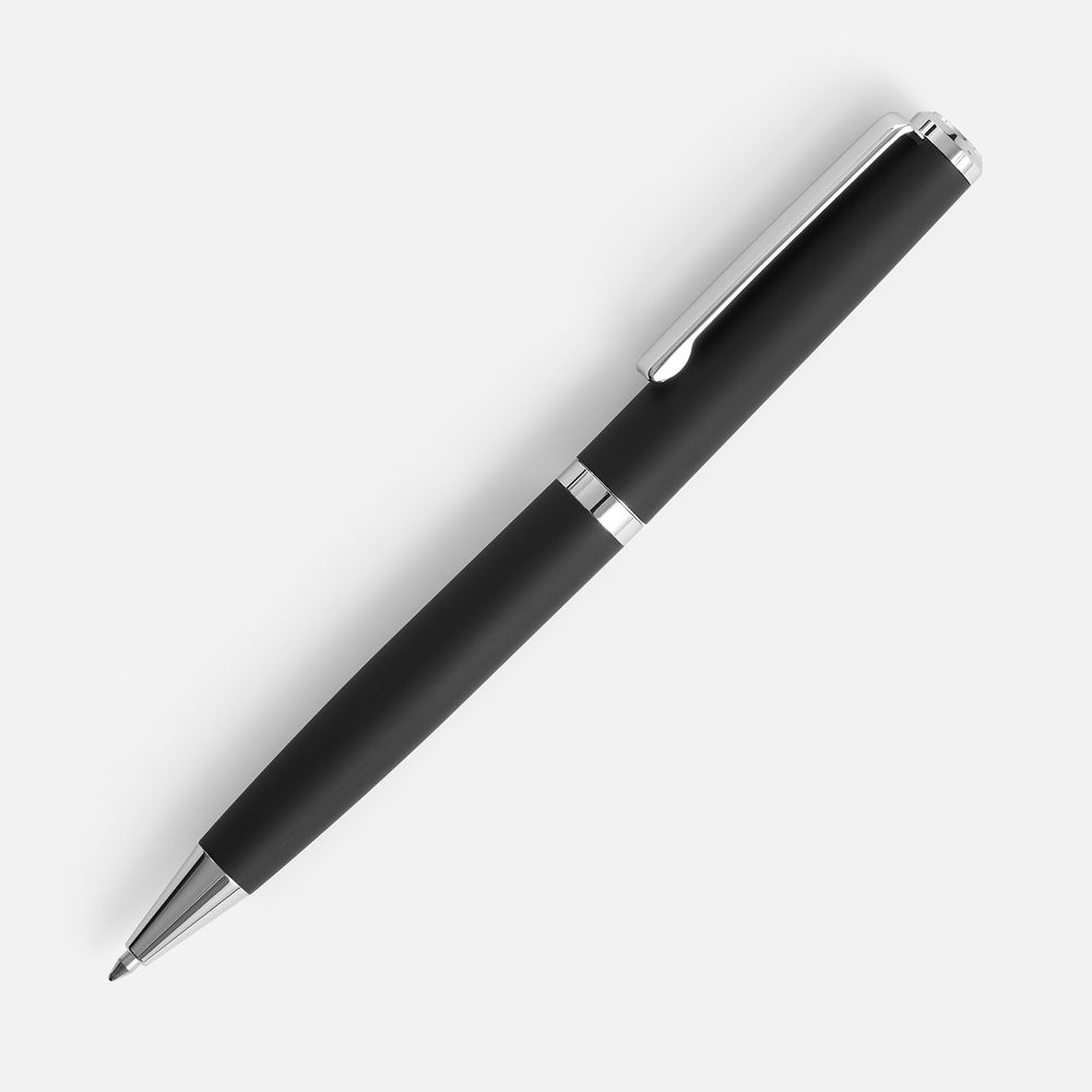Ручка шариковая Inkish Chrome в футляре, черная-0