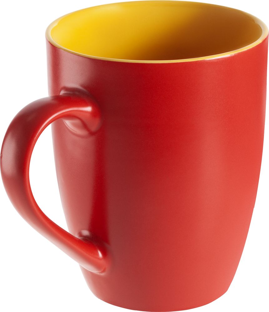 Кружка Bright Tulip, матовая, красная с желтым-2
