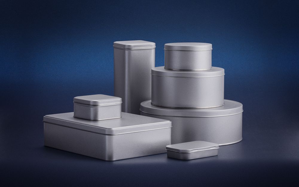 Коробка Pragmax S, прямоугольная, серебристая-3