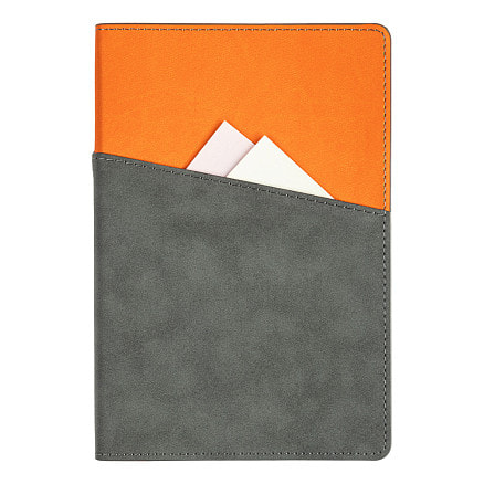 Ежедневник Flexy Smart Porta Nuba Latte A5, Серый/Оранжевый-3