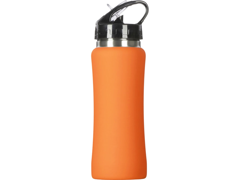 Бутылка для воды Bottle C1, сталь, soft touch, 600 мл, оранжевый-4