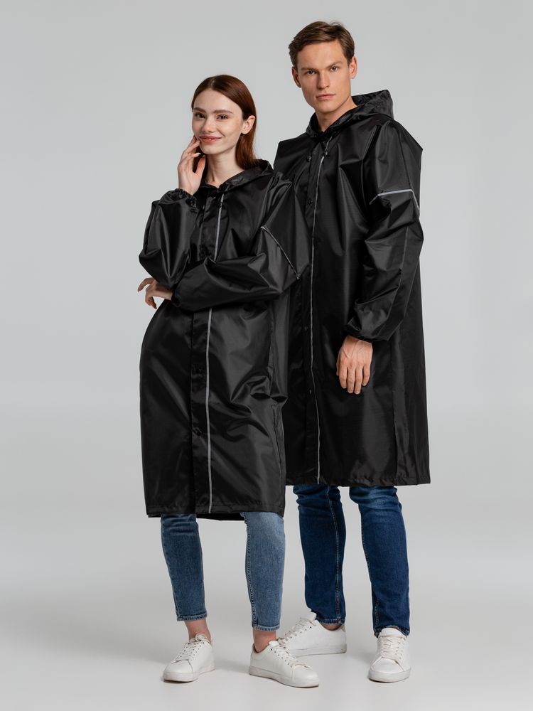Дождевик со светоотражающими элементами Rainman Blink, черный-3