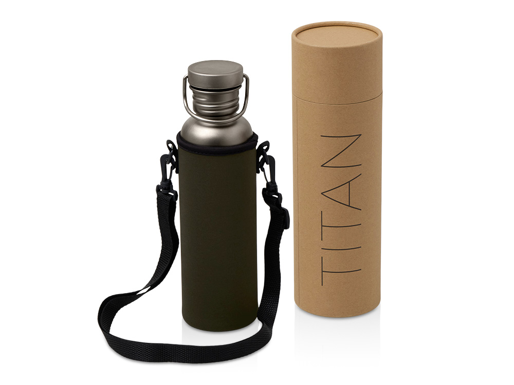 Бутылка для воды из титана Titan, 750ml, темно-серый-1
