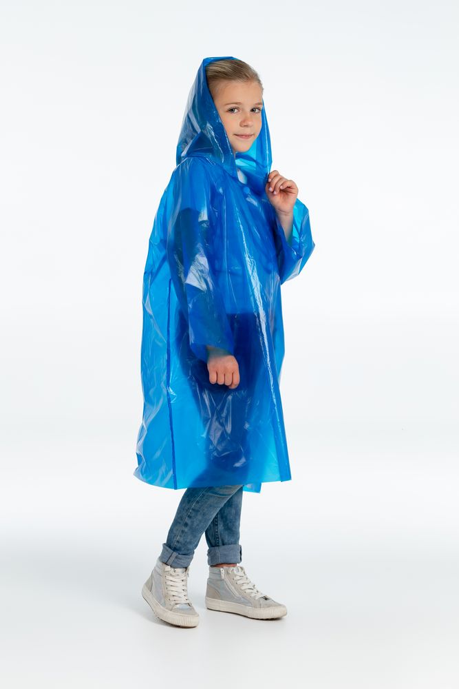 Дождевик-плащ детский BrightWay Kids, синий-3