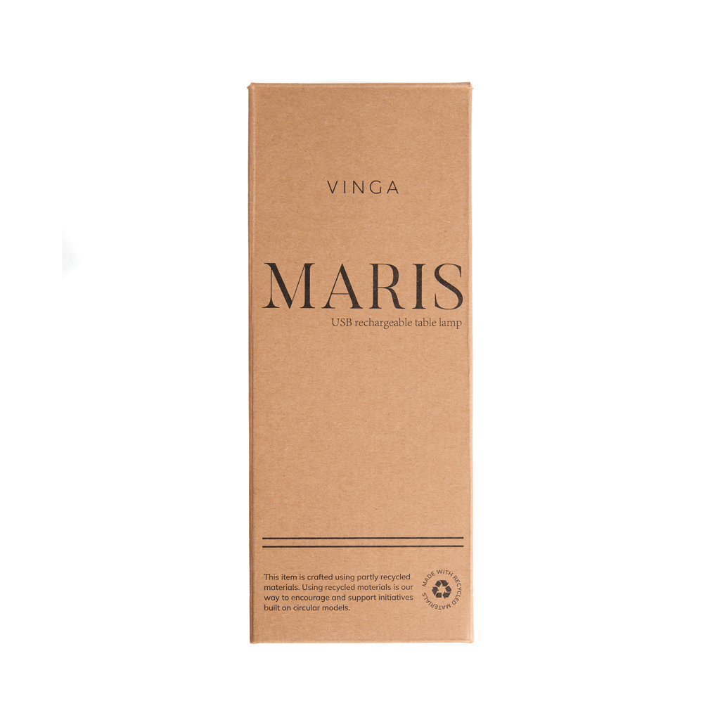 Настольная лампа VINGA Maris из переработанного пластика RCS серая-7