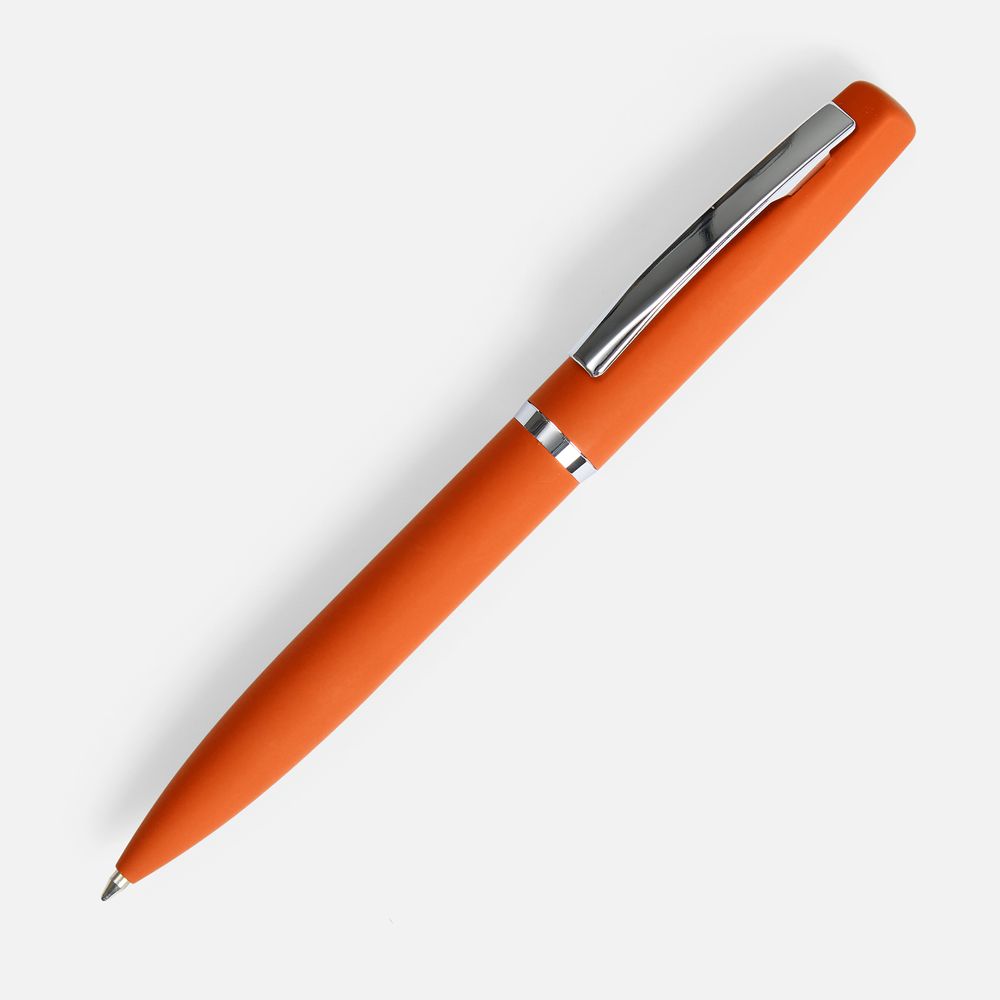 Ручка шариковая Bolt Soft Touch, оранжевая-1