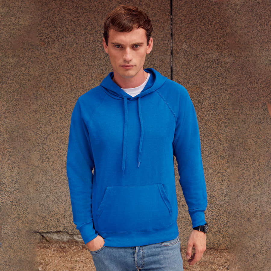 Толстовка без начеса LIGHTWEIGHT HOODED SWEAT 240, белый-1