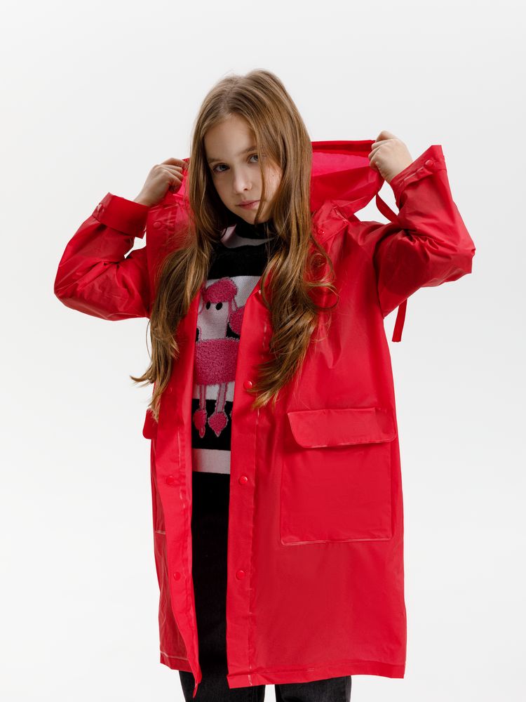 Дождевик детский RainDrop Kids, красный-6