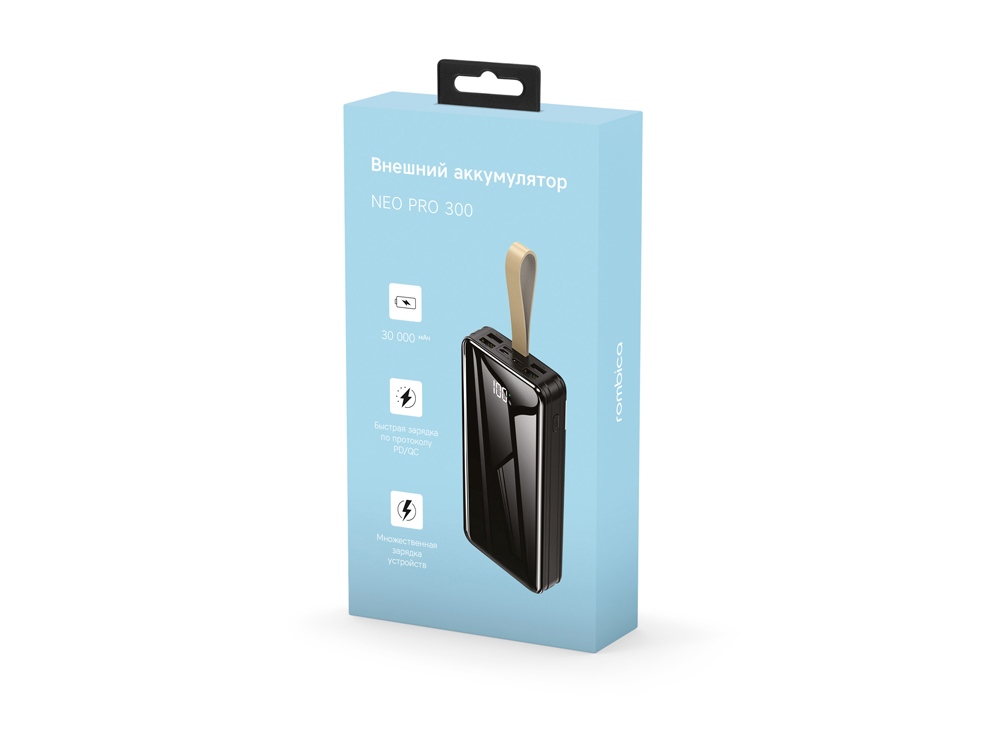 Внешний аккумулятор Rombica NEO PRO-300 Black-3