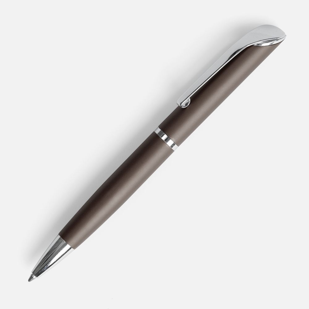 Ручка шариковая Glide, серо-коричневая-0