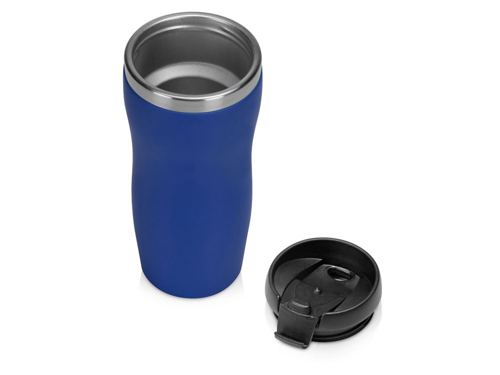 Термокружка Double wall mug C1, soft touch, 350 мл, синий-1