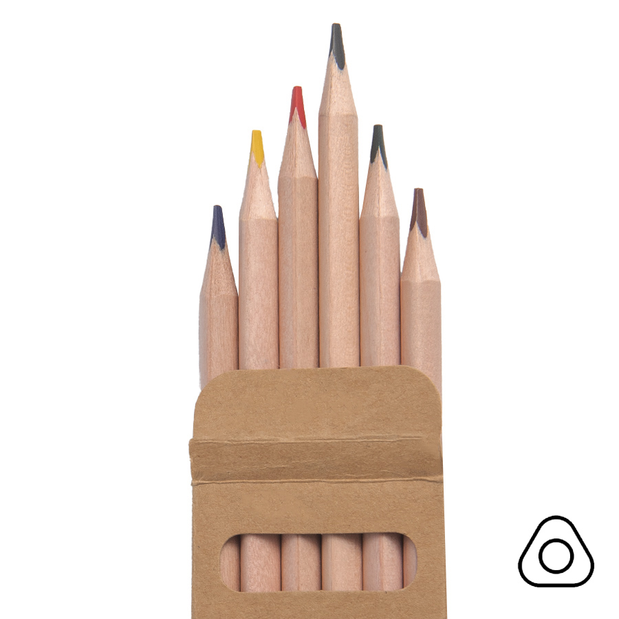 Цветные карандаши KINDERLINE small,6 цветов, бежевый-0