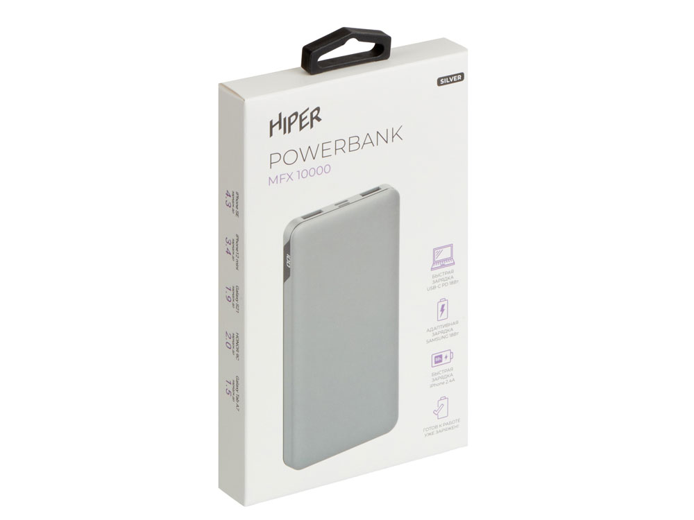 Портативный внешний аккумулятор MFX 10000 Silver-4