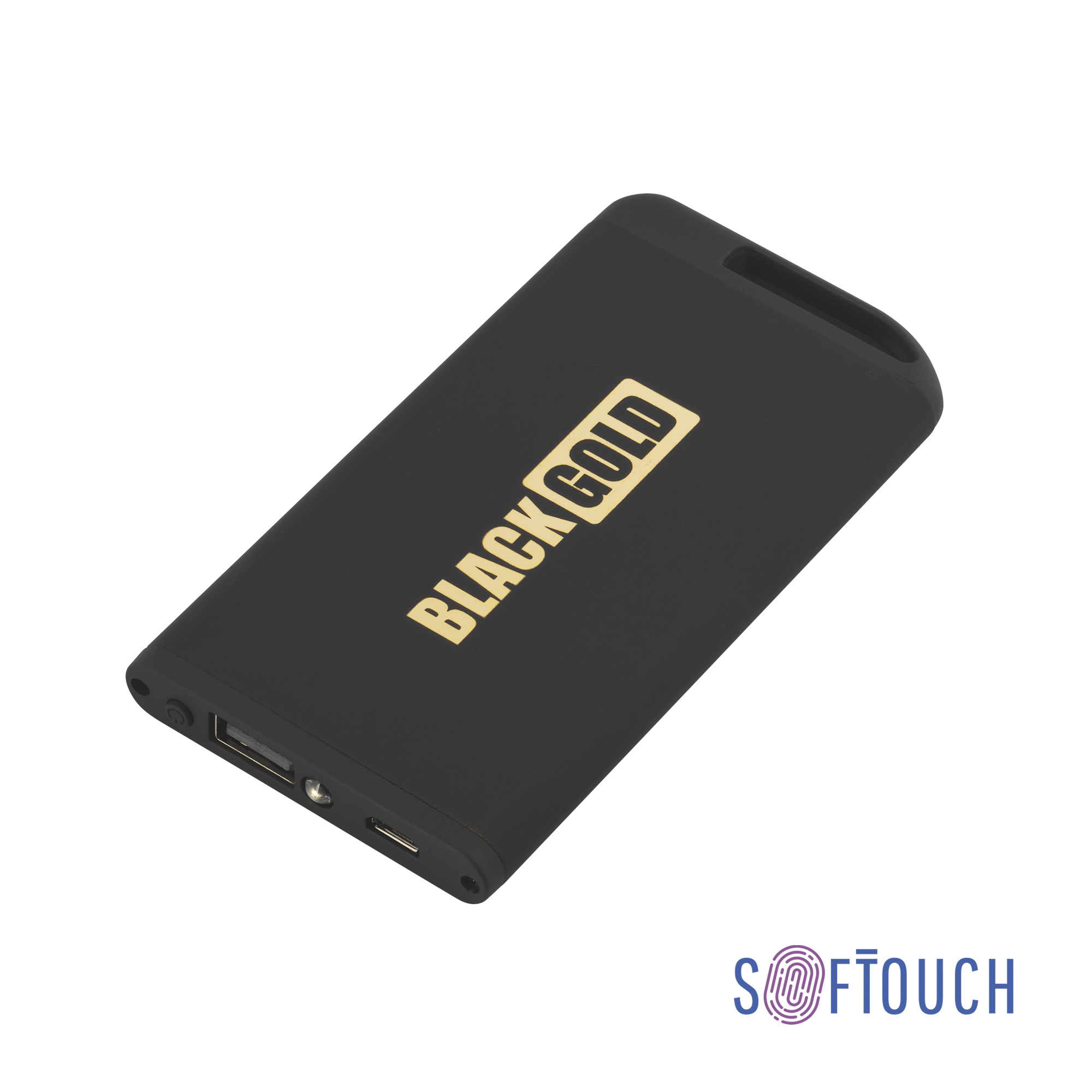 Зарядное устройство "Theta" с фонариком, 4000 mAh, покрытие soft touch-0