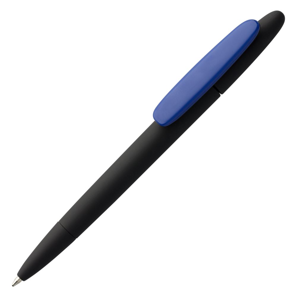 Ручка шариковая Prodir DS5 TRR-P Soft Touch, черная с синим-1