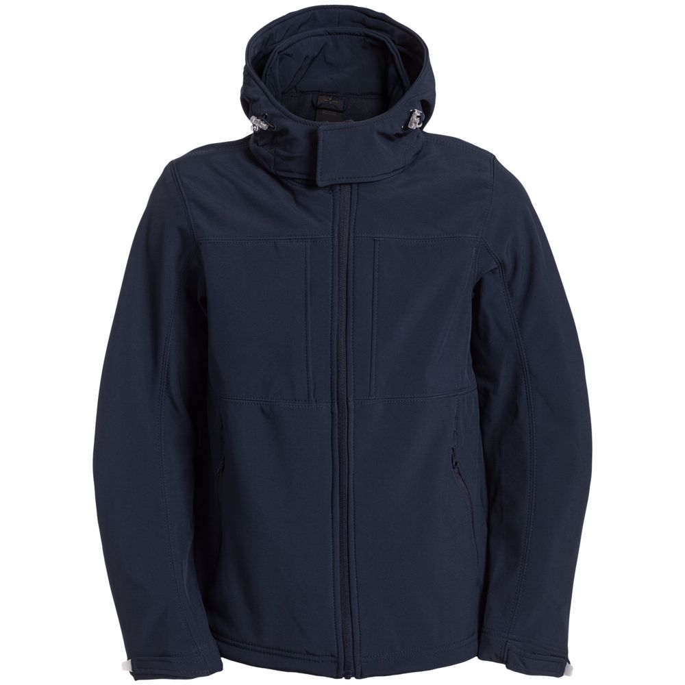 Куртка мужская Hooded Softshell темно-синяя-0