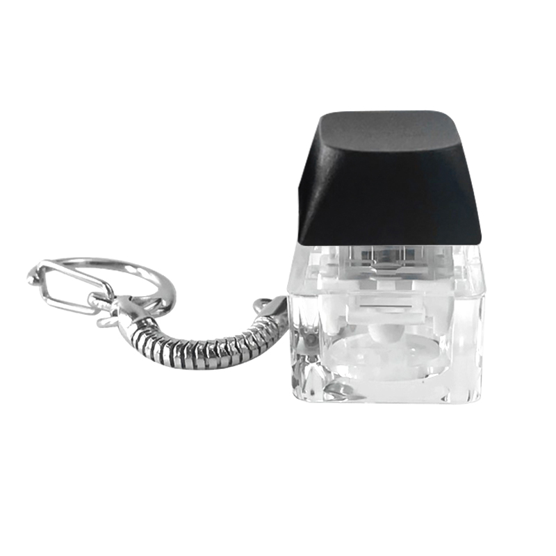 Брелок PUSH ME с LED подсветкой (фонарик), Чёрный-1