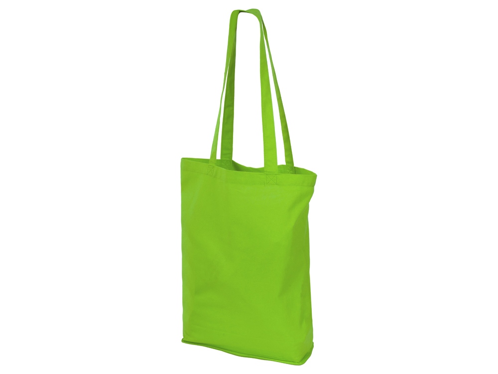 Складывающаяся сумка Skit из хлопка на молнии, зеленое яблоко-1