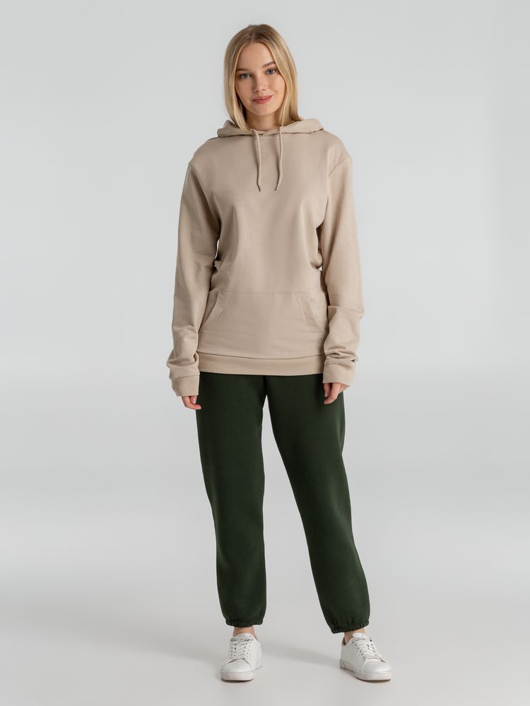 Толстовка с капюшоном унисекс Hoodie, бежевая-8