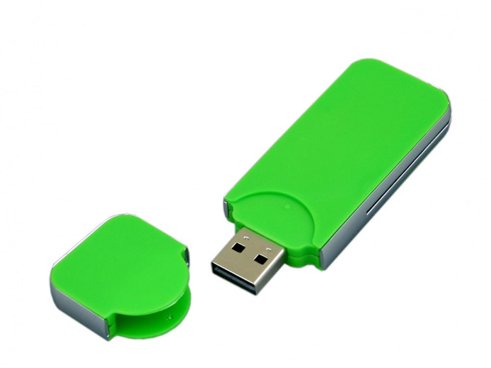 USB-флешка на 128 Гб в стиле I-phone, прямоугольнй формы, зеленый-1