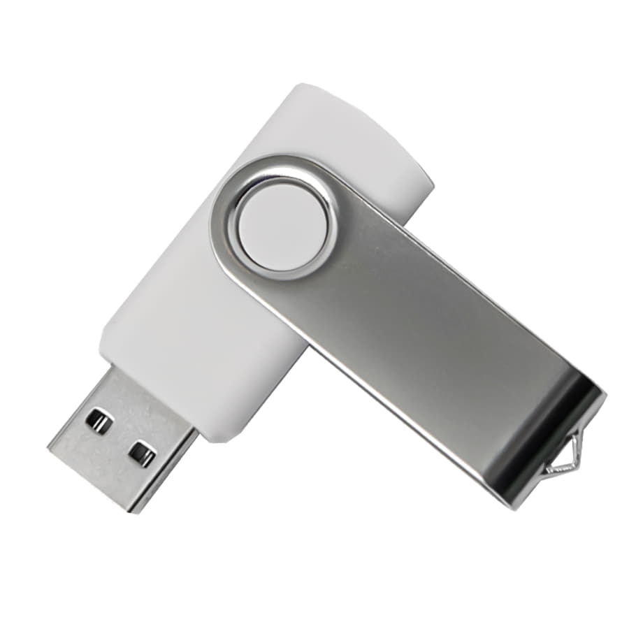 USB flash-карта DOT (32Гб), белый, серебристый-1