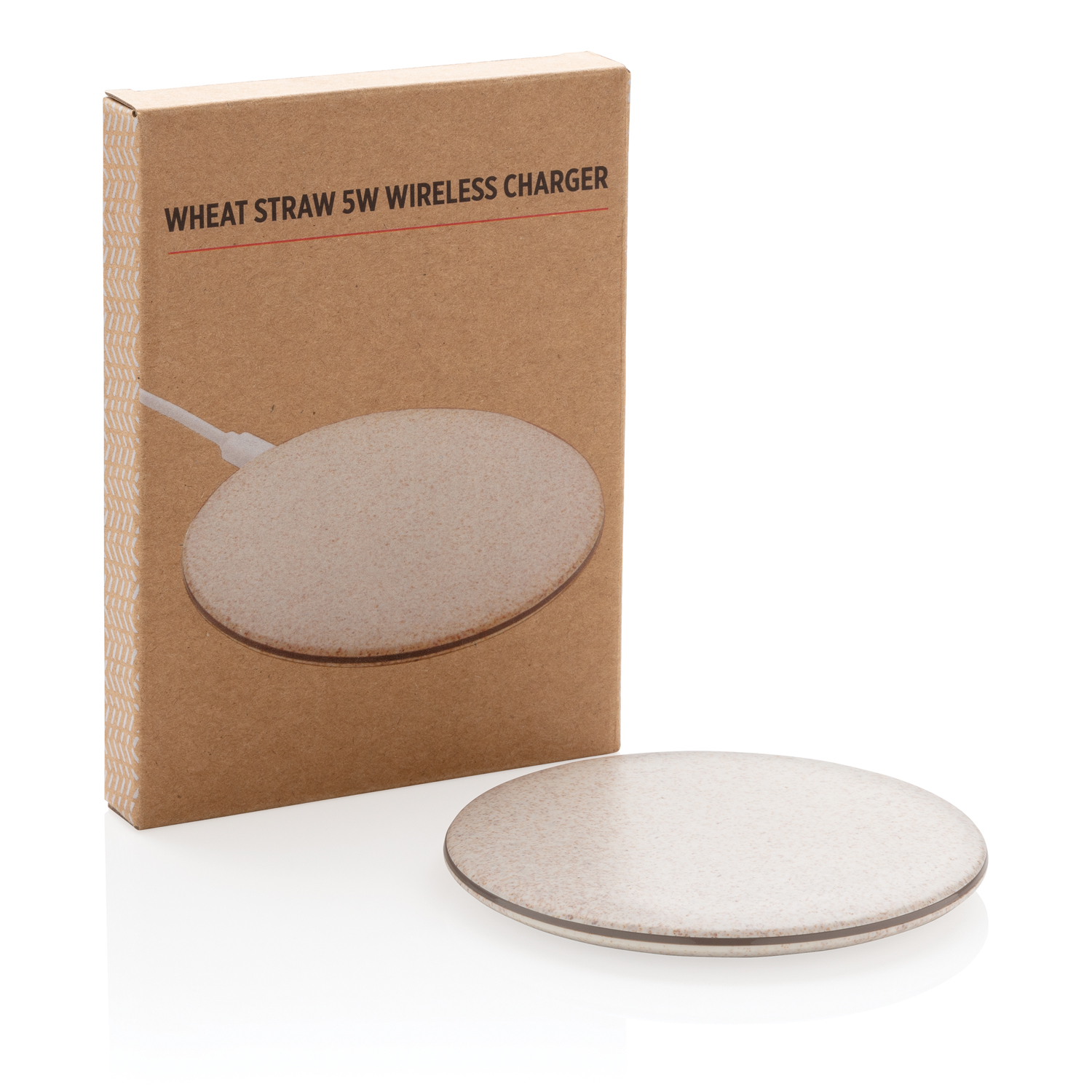 Док-станция для беспроводной зарядки Wheat Straw, 5 Вт-1
