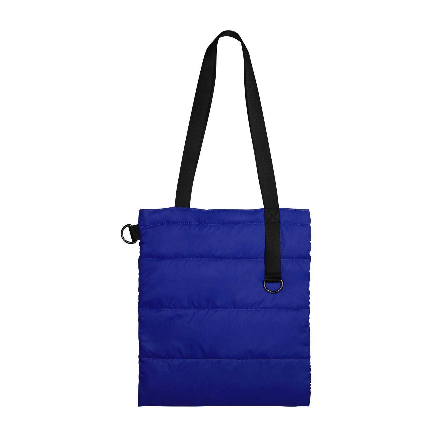 Шоппер Superbag Bubble New, стёганый, со скрытой магнитной кнопкой (синий с чёрным)-1