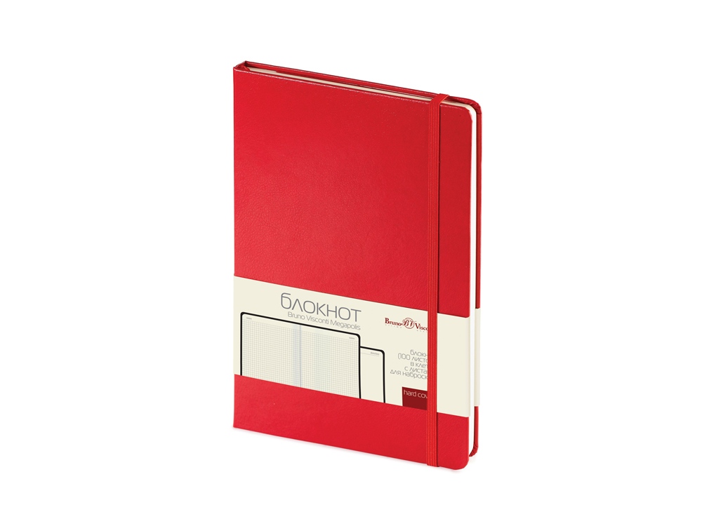 Блокнот А5 Megapolis Journal, красный-0