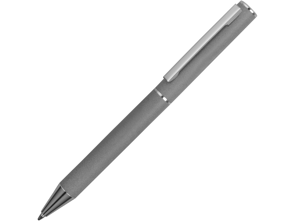 Ручка металлическая soft-touch шариковая Stone, серый/серебристый-0