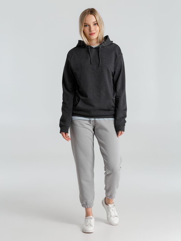 Толстовка с капюшоном унисекс Hoodie, серый меланж (антрацит)-12