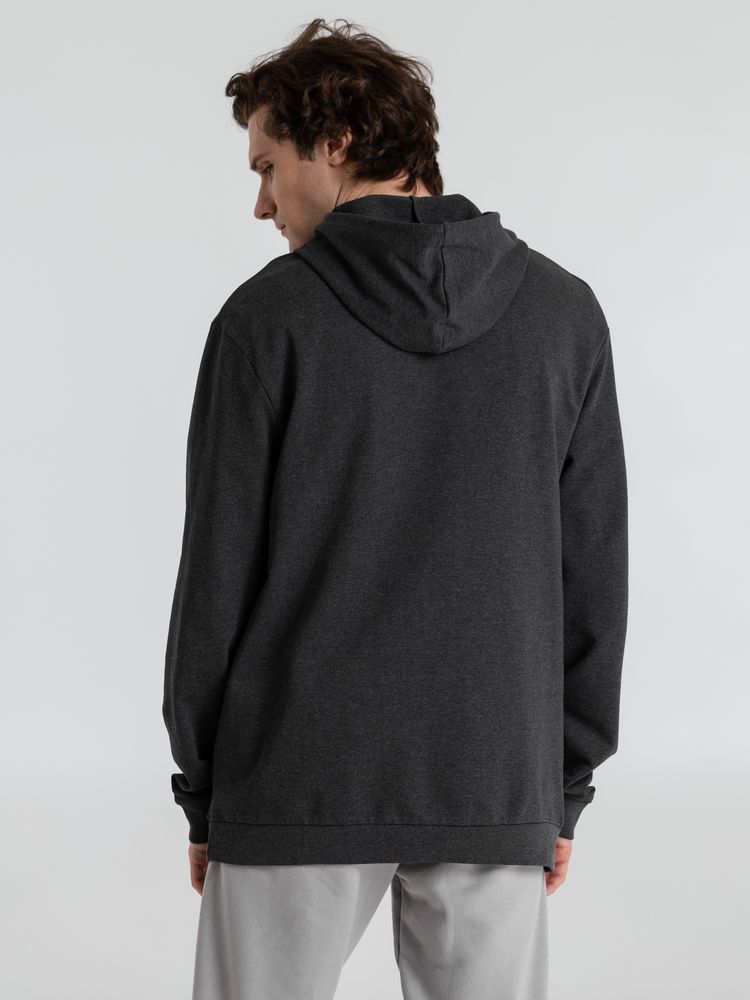 Толстовка с капюшоном унисекс Hoodie, серый меланж (антрацит)-6