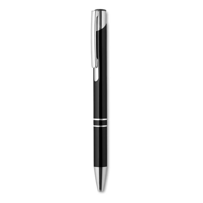 Recycled aluminium ball pen, черный-1