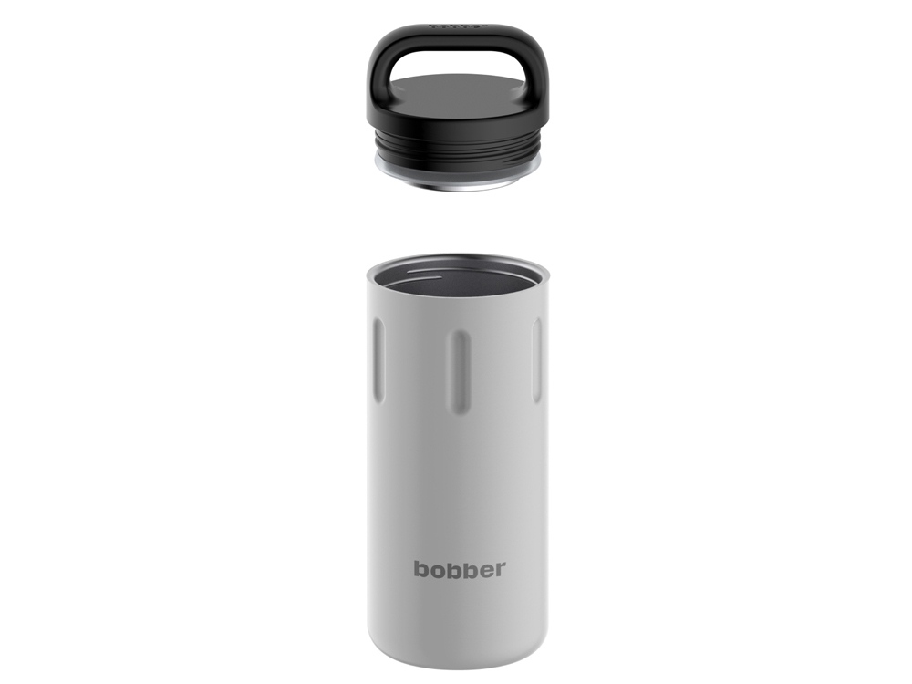 Вакуумный термос с керамическим покрытием бытовой, тм bobber, 590 мл. Артикул Bottle-590 Sand Grey (серый)-1