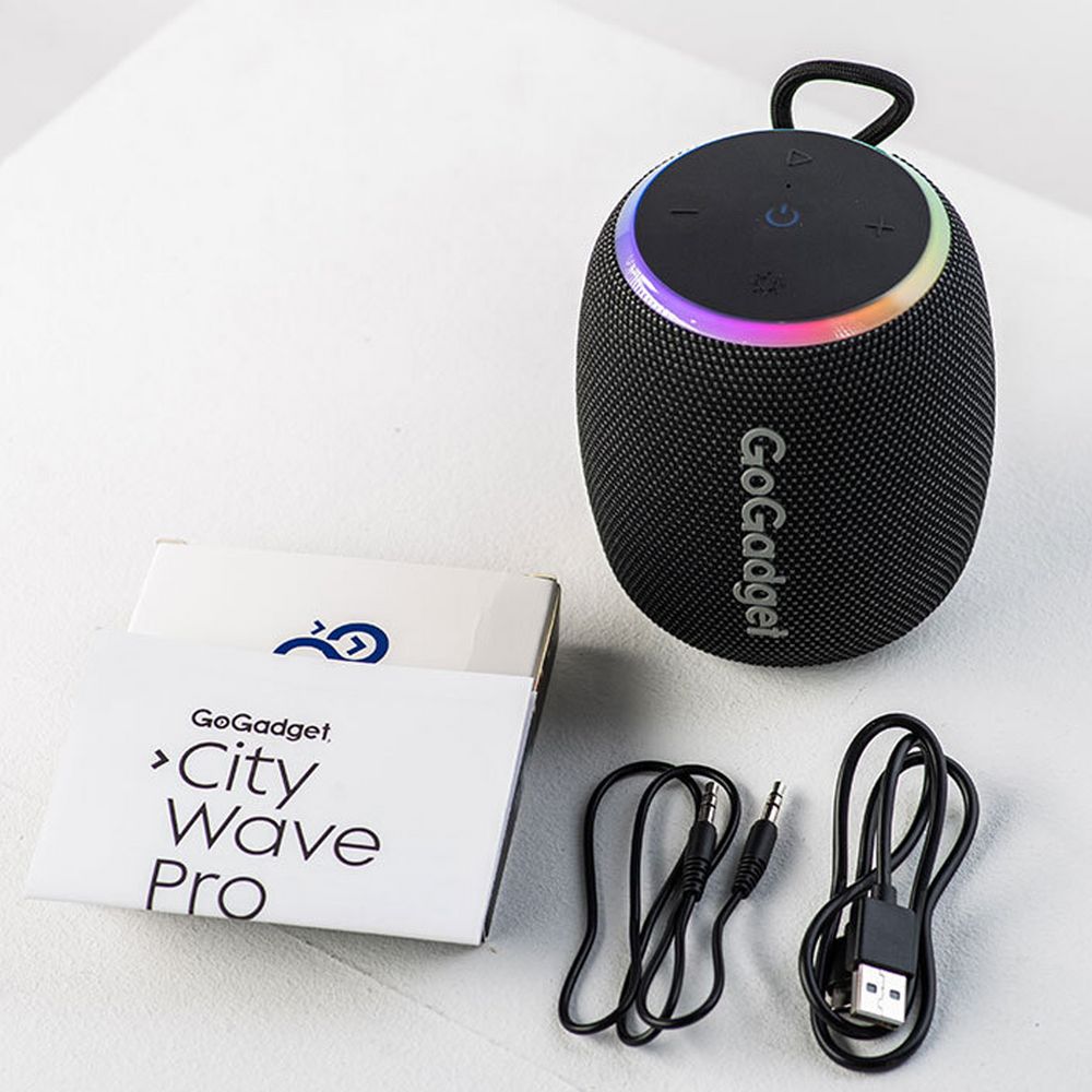 Водонепроницаемая колонка с подсветкой CityWave Pro, черная-1
