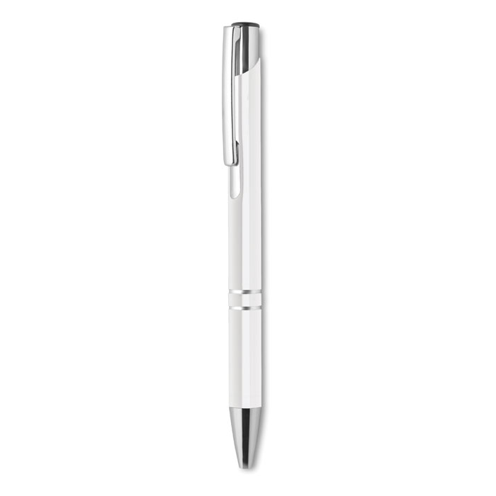 Recycled aluminium ball pen, белый-3