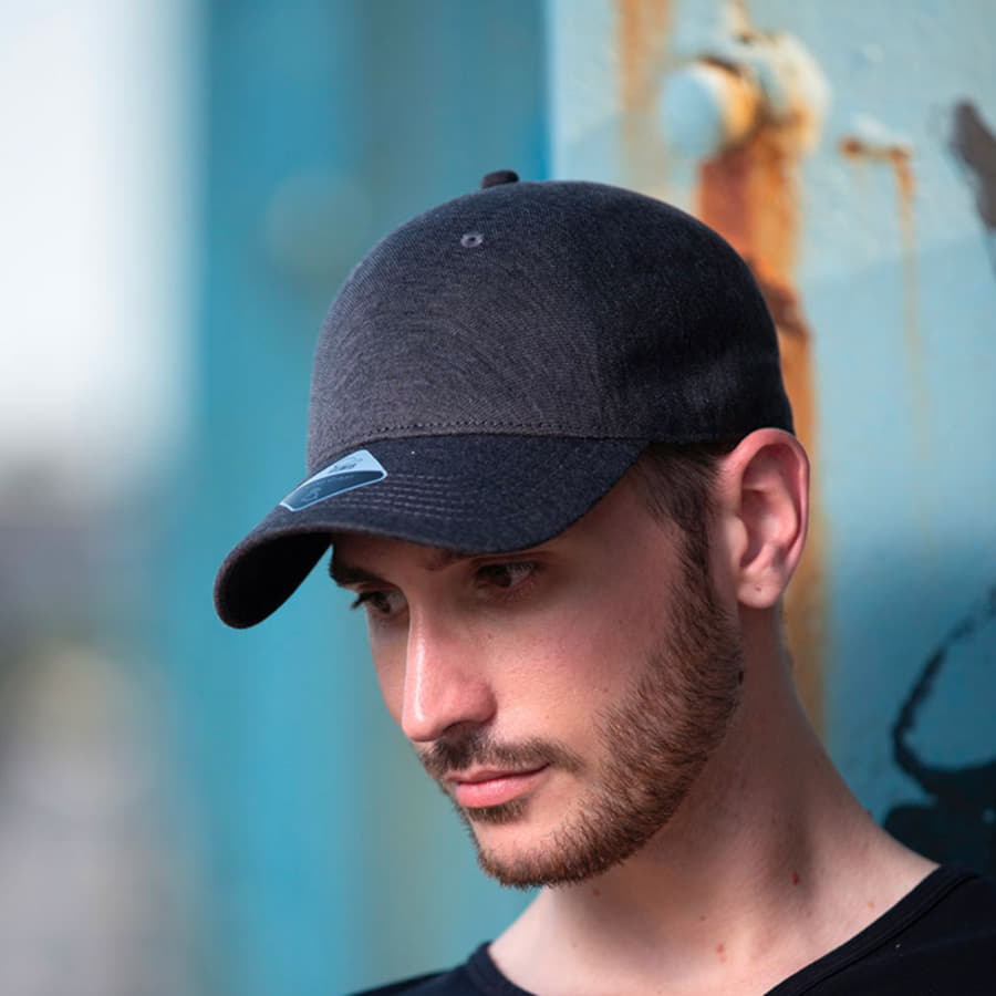Бейсболка UNI-CAP PIQUET, без панелей и швов, без застежки, серый-1