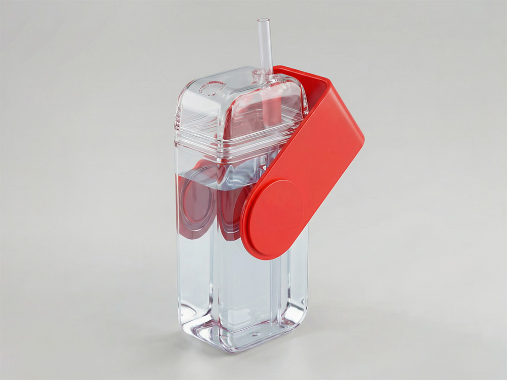 Бутылка для воды JUICY DRINK BOX, красный-0