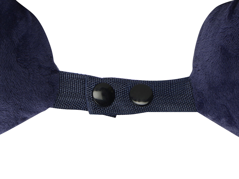 Подушка Basic из микрофибры с эффектом памяти U-shape, синий-4