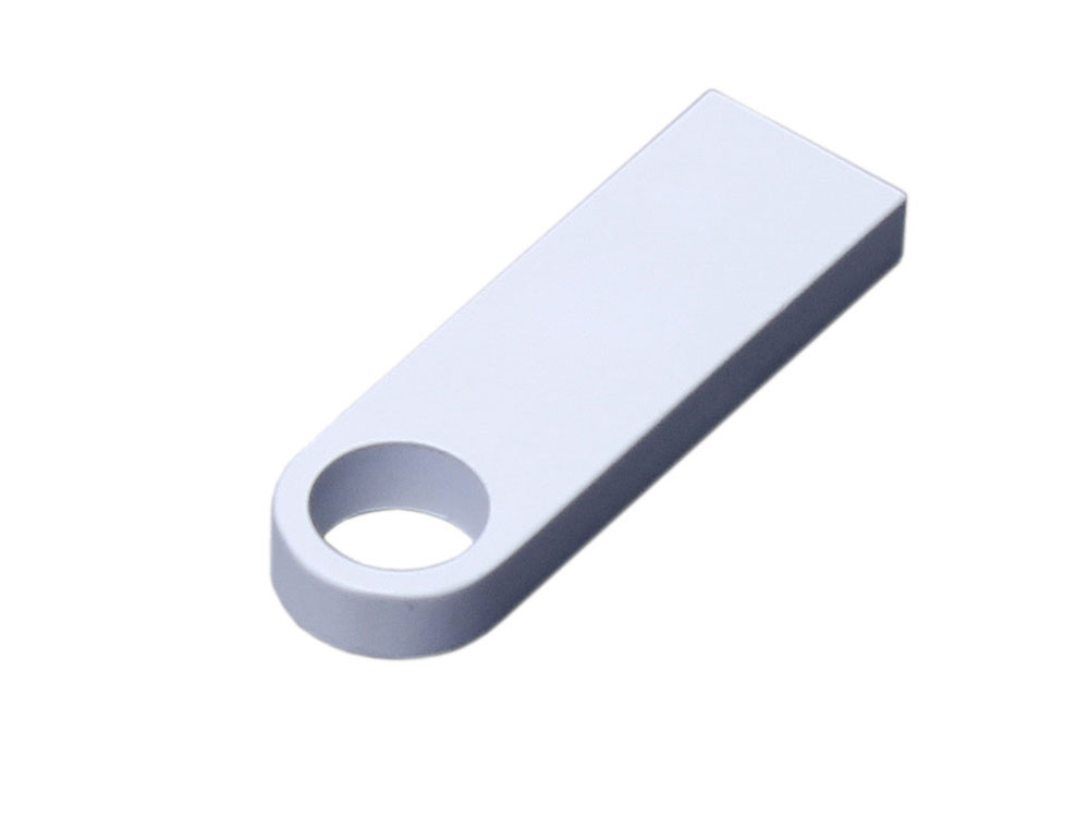 USB 3.0-флешка на 64 Гб с мини чипом и круглым отверстием, белый-0