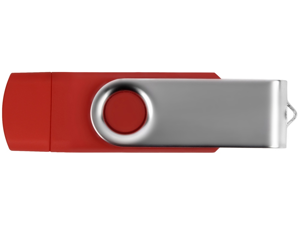 USB/micro USB-флешка 2.0 на 16 Гб Квебек OTG, красный-3