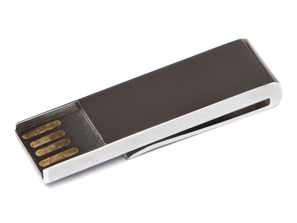 USB-флешка на 32 Гб в виде зажима для купюр, серебро-0