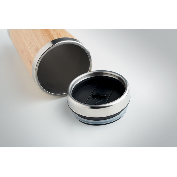 Термокружка с бамбуком 400ml, древесный-6