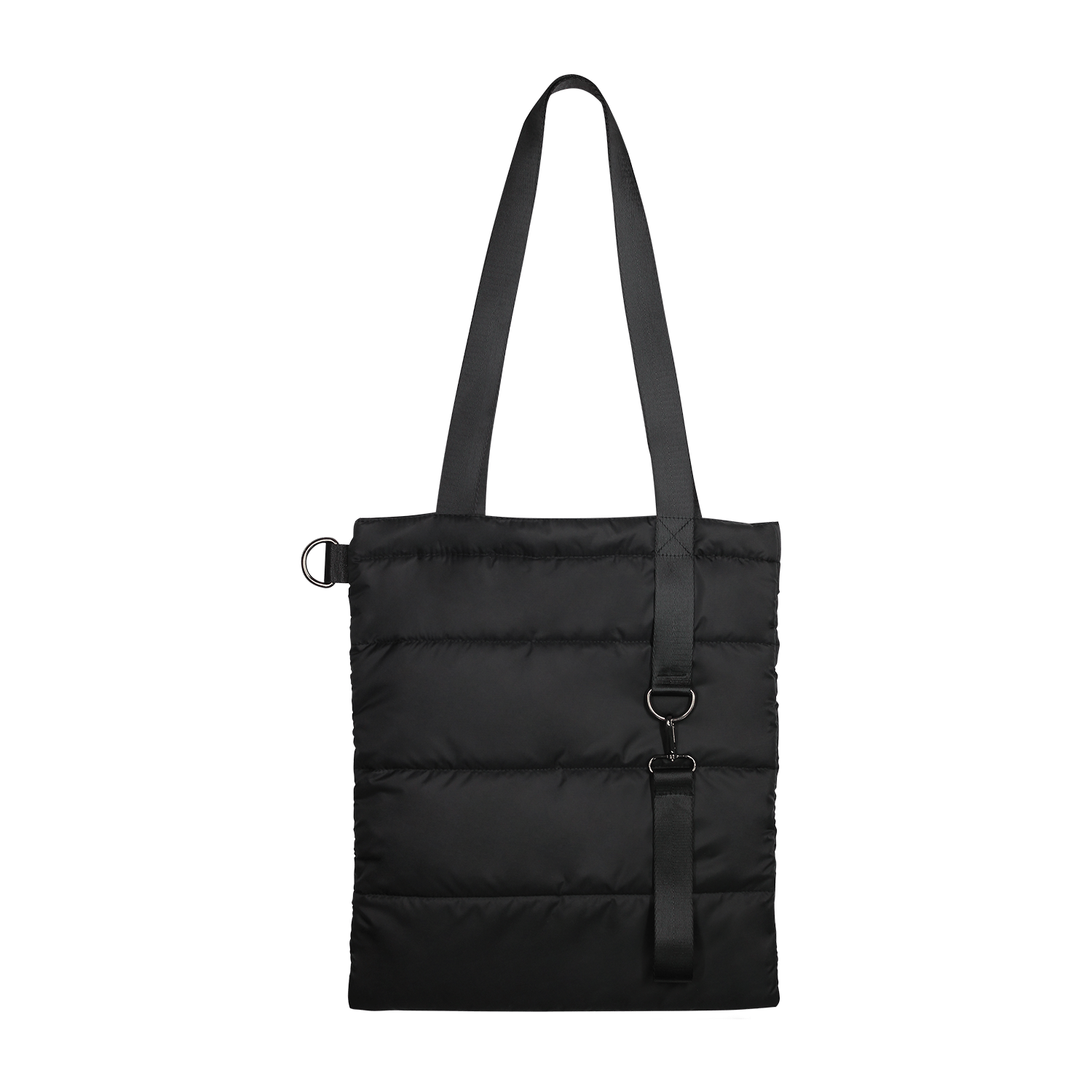 Шоппер Superbag Bubble, стёганый, с магнитной кнопкой (черный)-2